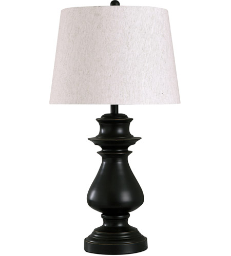 StyleCraft Home Collection L317462DS Beacon 12 inch 150 watt Oil Rubbed Bronze and Cream Table Lamp Portable Light photo
