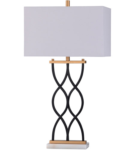 StyleCraft Home Collection L330528DS Busca 33 inch 100.00 watt Black And Gold Table Lamp Portable Light photo