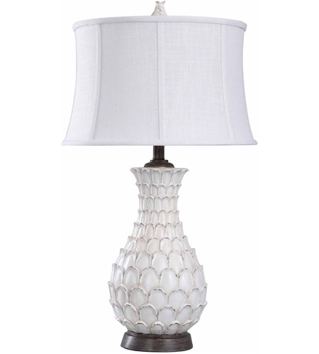 StyleCraft Home Collection L331380DS Cameron 30 inch 150.00 watt Petal White Table Lamp Portable Light photo