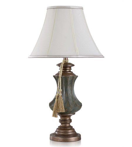 StyleCraft Home Collection L331384DS Asher 32 inch 150.00 watt Weathered Green and Brown Table Lamp Portable Light photo