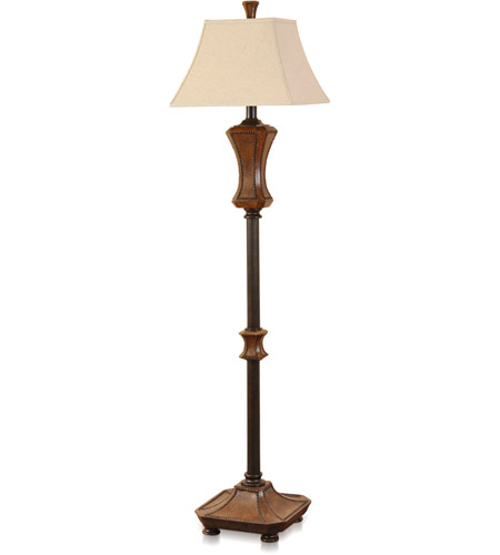 StyleCraft Home Collection TL75478SLDS Archer 63 inch 150.00 watt Brown with Black Nailheads Floor Lamp Portable Light photo