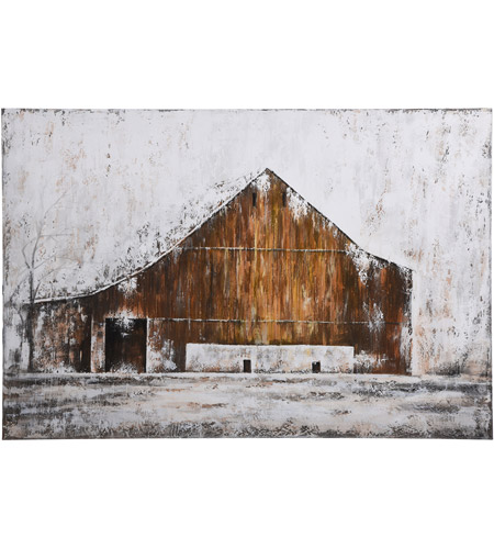 StyleCraft Home Collection WI33513DS Aged Barnhouse Multi-Color Canvas Wall Art photo