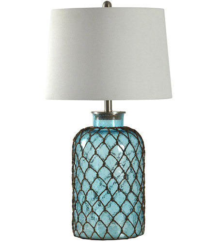 150 00 Watt Blue Table Lamp Portable Light, Netted Sea Blue Glass Table Lamp
