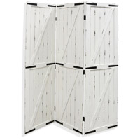 StyleCraft Home Collection AC91046DS Adornment 72 inch Black and Distressed White Wood Floor Screen photo thumbnail