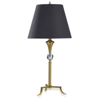 StyleCraft Home Collection DFL331484DS Dann Foley 31 inch 100.00 watt Polished Brass and Clear Table Lamp Portable Light photo thumbnail