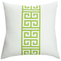 StyleCraft Home Collection DFS10017DS Dann Foley 24 inch White and Lime Green Decorative Pillow photo thumbnail