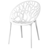 StyleCraft Home Collection F10042GYHGDS Cameron Glossy White Side Chair  photo thumbnail
