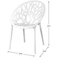 StyleCraft Home Collection F10042GYHGDS Cameron Glossy White Side Chair  alternative photo thumbnail