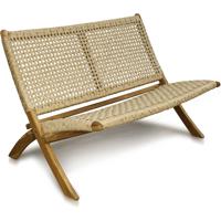 StyleCraft Home Collection IAF22707DS Asha Natural Teak Wood Lounge Chair photo thumbnail