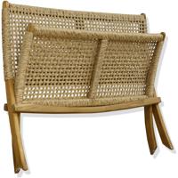 StyleCraft Home Collection IAF22707DS Asha Natural Teak Wood Lounge Chair alternative photo thumbnail