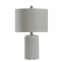StyleCraft Home Collection L13263DS Signature 21 inch 60 watt Distressed Gray and White Table Lamp Portable Light photo thumbnail
