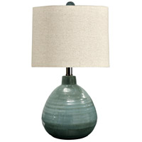 StyleCraft Home Collection L22019DS Cameron 22 inch 60.00 watt Turquoise Table Lamp Portable Light photo thumbnail
