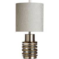 StyleCraft Home Collection L29419DS Eton 27 inch 150 watt Clear and Gold Table Lamp Portable Light photo thumbnail