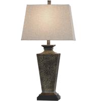 StyleCraft Home Collection L315798DS Signature 31 inch 100 watt Bossier Bronze and White Table Lamp Portable Light alternative photo thumbnail