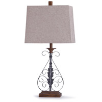 StyleCraft Home Collection L318704DS Bakewell 13 inch 60 watt Oil Rubbed Bronze and Wood Table Lamp Portable Light photo thumbnail