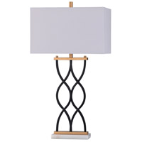 StyleCraft Home Collection L330528DS Busca 33 inch 100.00 watt Black And Gold Table Lamp Portable Light photo thumbnail