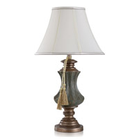 StyleCraft Home Collection L331384DS Asher 32 inch 150.00 watt Weathered Green and Brown Table Lamp Portable Light photo thumbnail