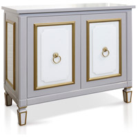 StyleCraft Home Collection SF25567DS Charlotte Blue and White and Gold Trim Two Door Cabinet photo thumbnail