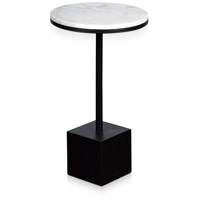 StyleCraft Home Collection SF25879DS Cameron 24 X 14 inch White and Matte Black Accent Table  photo thumbnail