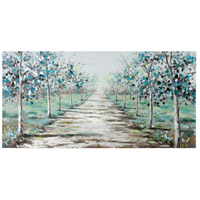 StyleCraft Home Collection WI33360DS The Road Less Traveled Semi-Gloss Blue and Green Wall Art photo thumbnail