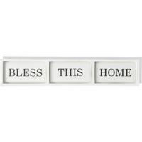 StyleCraft Home Collection WI42804DS Bless This Home Matte White Wall Art photo thumbnail