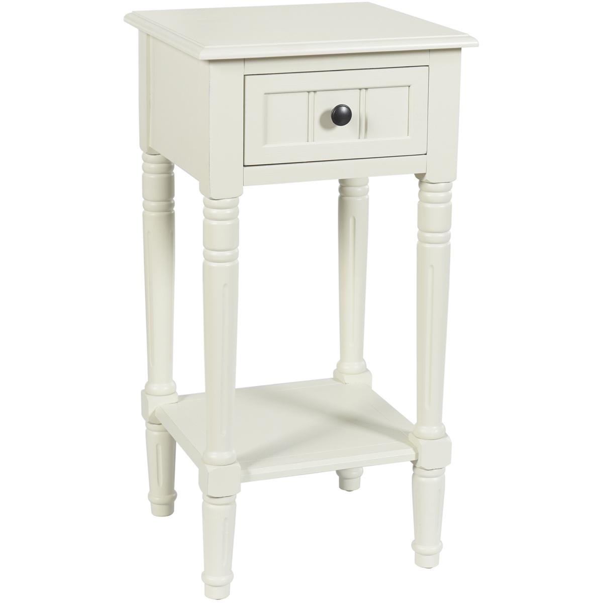 StyleCraft Home Collection AF102943DS Hampton 28 X 14 inch Antique White End/Side Table