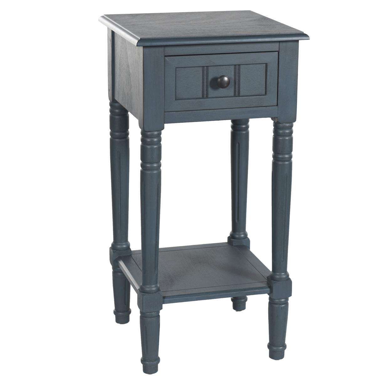 StyleCraft Home Collection AF102944DS Hampton 28 X 14 inch Antique Navy End/Side Table