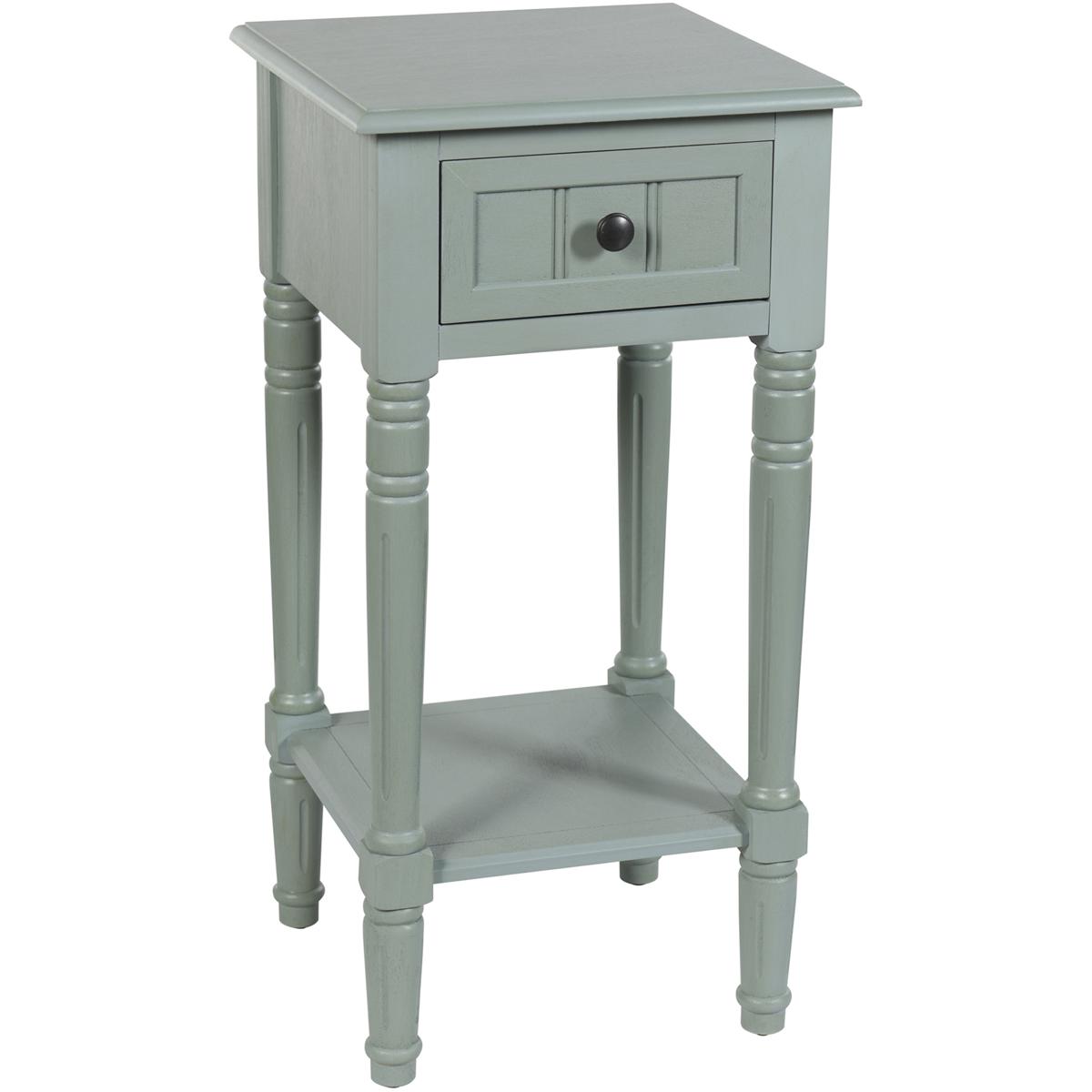StyleCraft Home Collection AF102946DS Hampton 28 X 14 inch Antique Ice Blue End/Side Table
