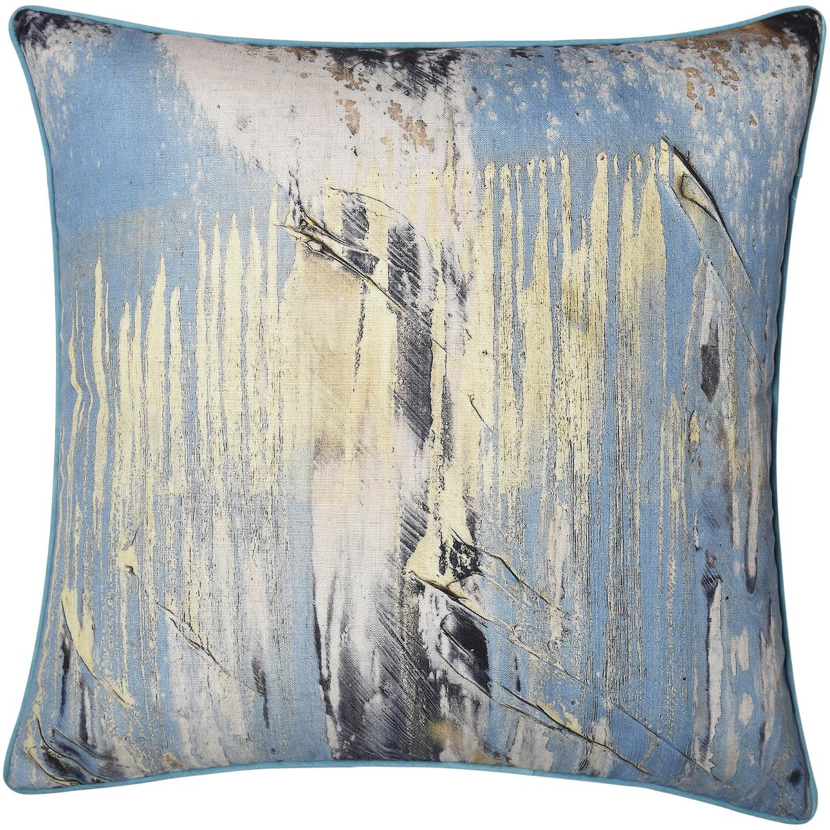 StyleCraft Home Collection AJS10108DS Essence Splash 26 X 7 inch Navy Blue and Multi and Blue and Off-White and Yellow and Cream Throw Pillow in 26in