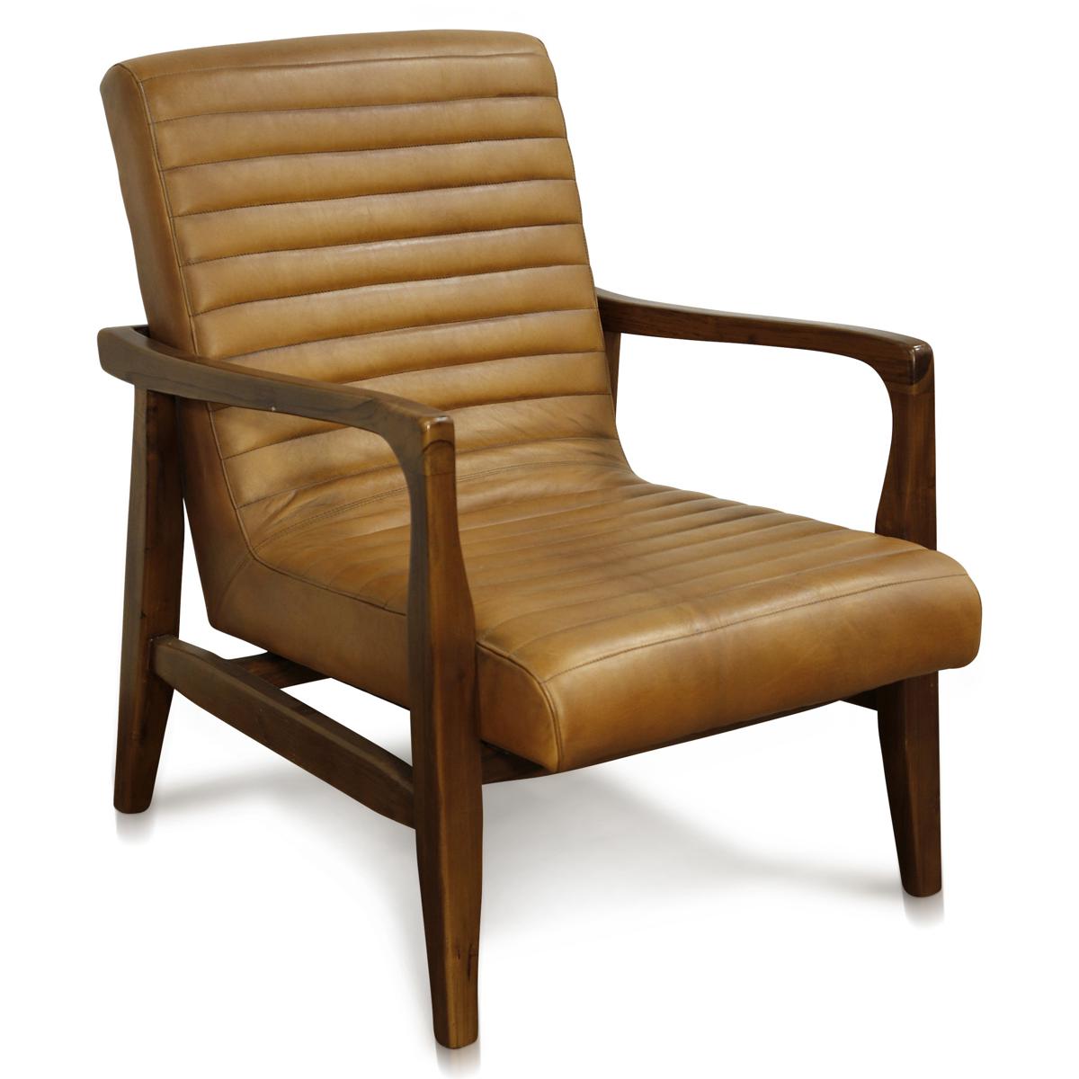 StyleCraft Home Collection IAF22708DS Shepherd Medium Teak Wood Lounge Chair