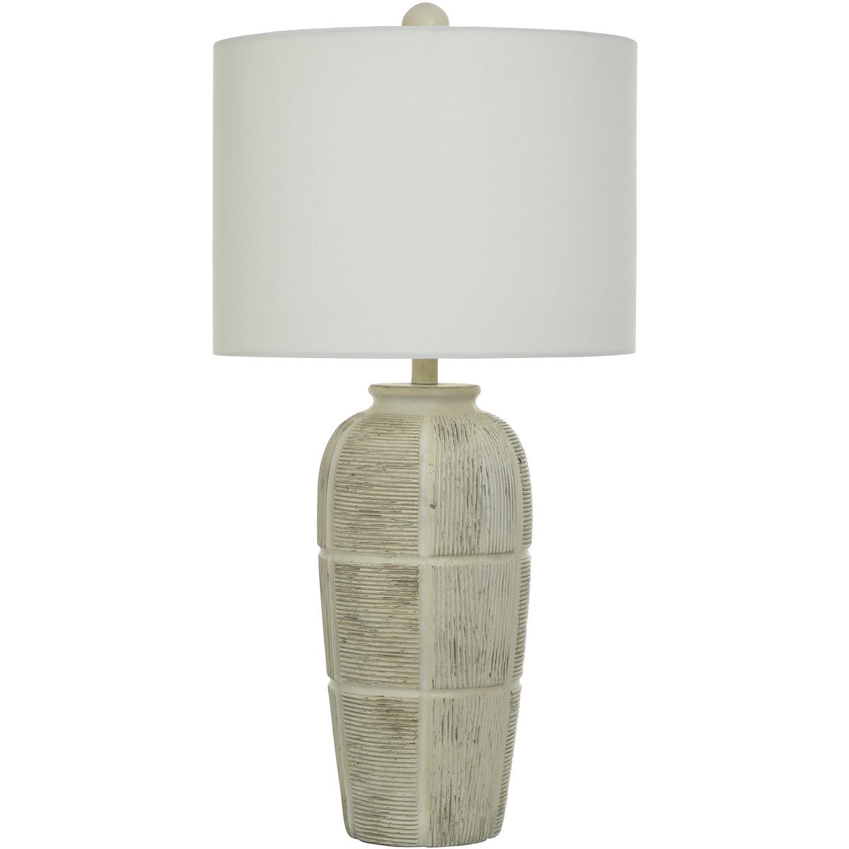 StyleCraft Home Collection KHL334307DS Ida 31 inch 10000 watt Aged Antique White Table Lamp Portable Light