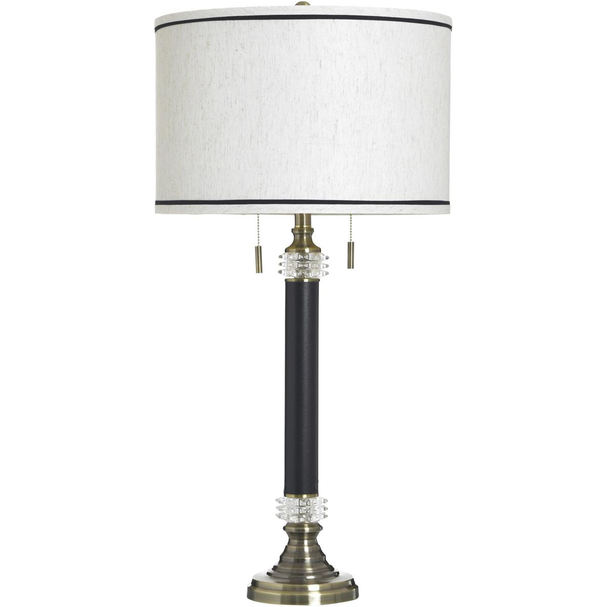 StyleCraft Home Collection KHL335410DS Steel 3425 inch 60 watt Cabar Gold and White Table Lamp Portable Light
