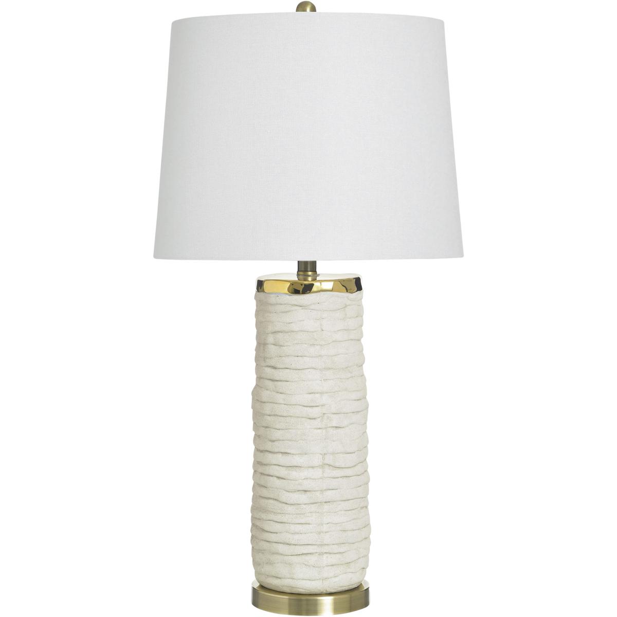 StyleCraft Home Collection KHL335524DS Cameron 31 inch 100 watt Denizlt Gold and White Table Lamp Portable Light