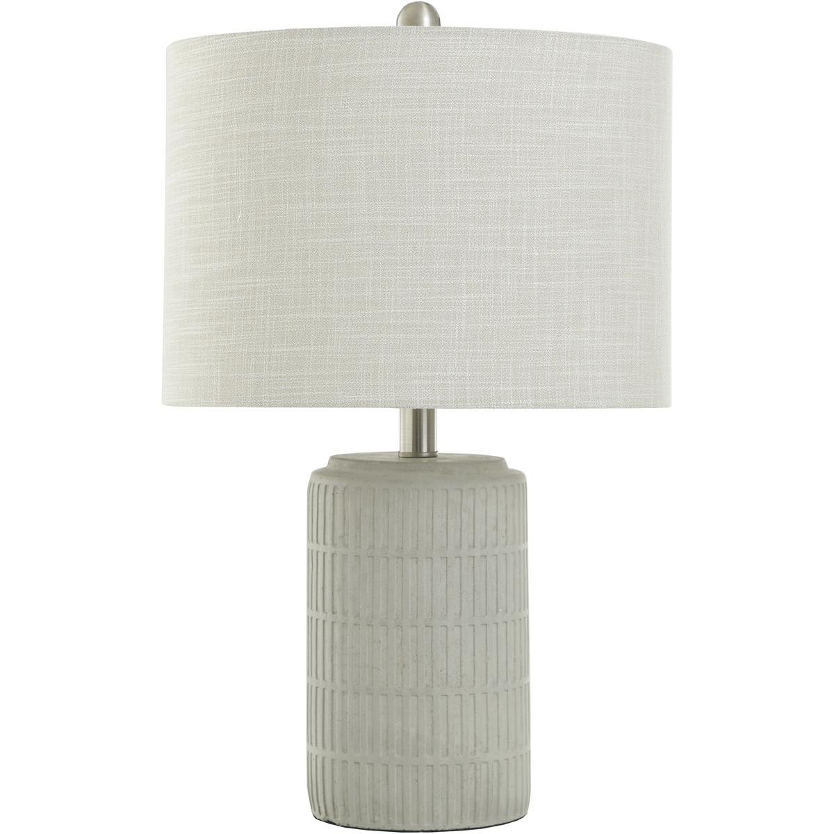StyleCraft Home Collection L13263BDS Joni 21 inch 60.00 watt Natural Cement Gray Table Lamp Portable Light in Blue and Cream
