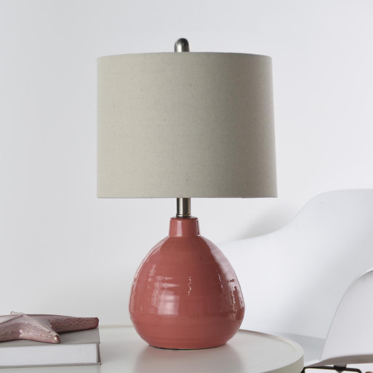 StyleCraft Home Collection L22019GDS Cameron 21.5 inch 60 watt Raspberry Surprise Table Lamp Portable Light