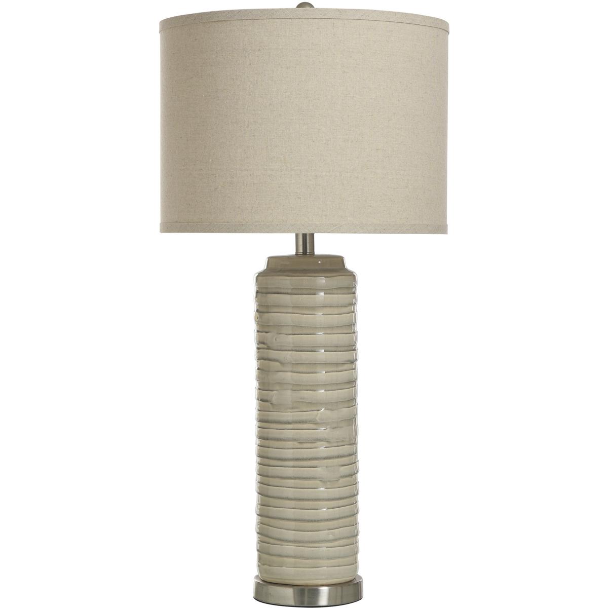 StyleCraft Home Collection L316848DS Signature 31 inch 150 watt Beige and Off White Table Lamp Portable Light