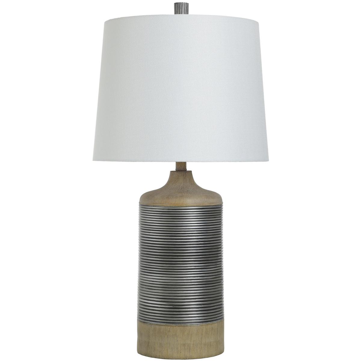 StyleCraft Home Collection L317808DS Haverhill 32 inch 150 watt Light Tan and Silver Table Lamp Portable Light