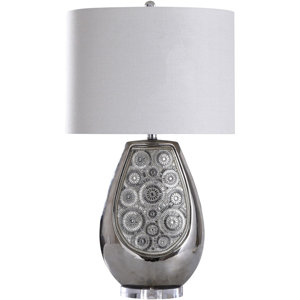 Lighting New York R-L317920DS StyleCraft Home Collection Selsey 31 inch 150.00 watt Chrome/Clear Table Lamp Portable Light L317920DS - Open Box
