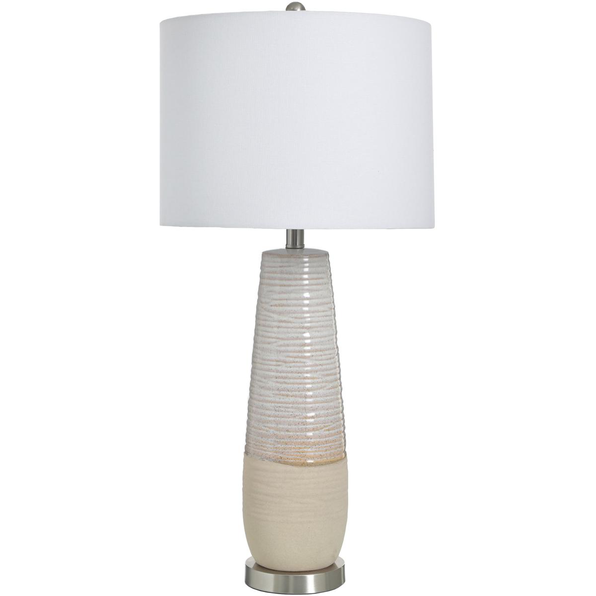 StyleCraft Home Collection L330785DS Evian 31 inch 100.00 watt Two Toned Ceramic Lamp With Ivory Table Lamp Portable Light