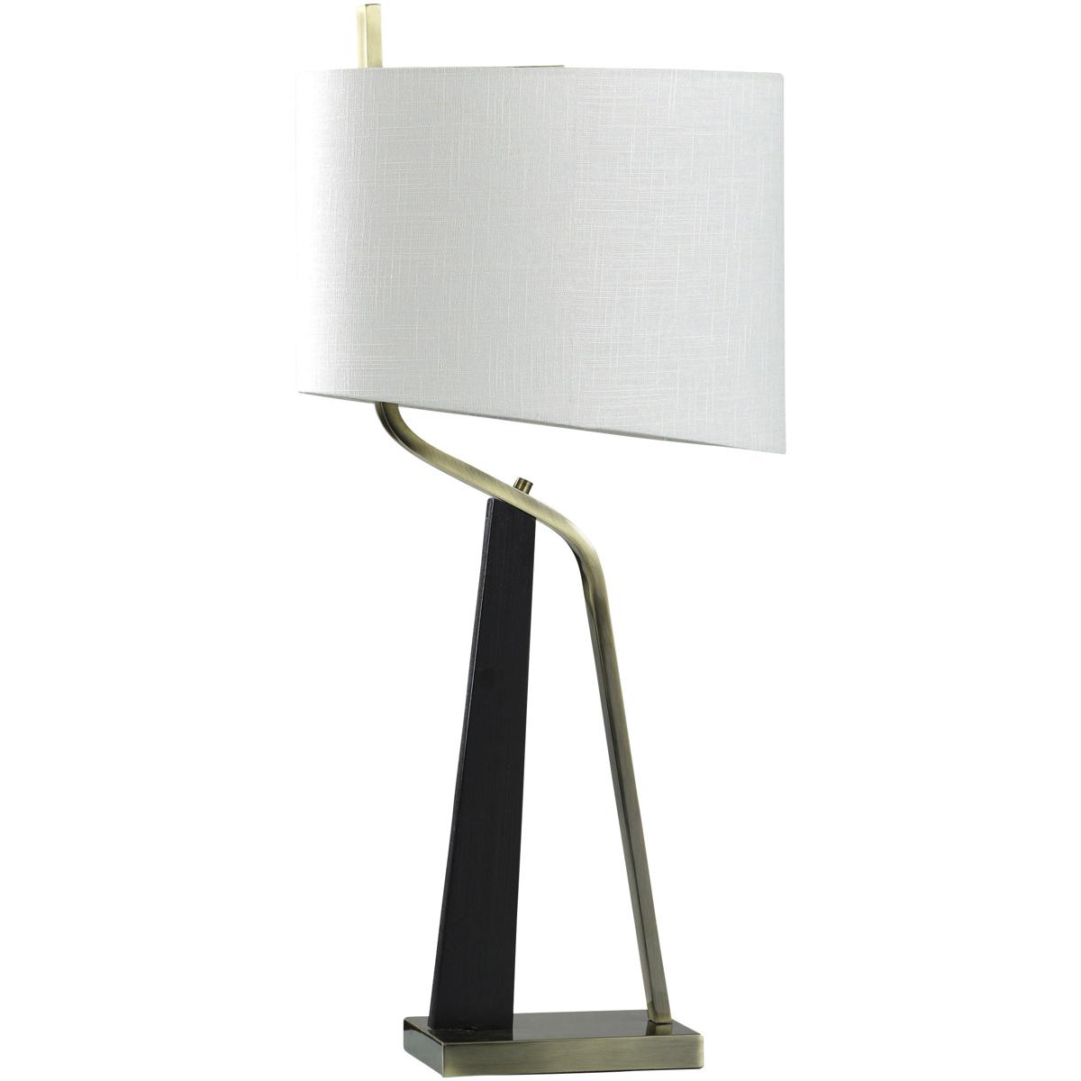 Lighting New York L332136DS StyleCraft Home Collection Domino Table 31 inch 100.00 watt Antique Brass Table Lamp Portable Light L332136DS - Open Box