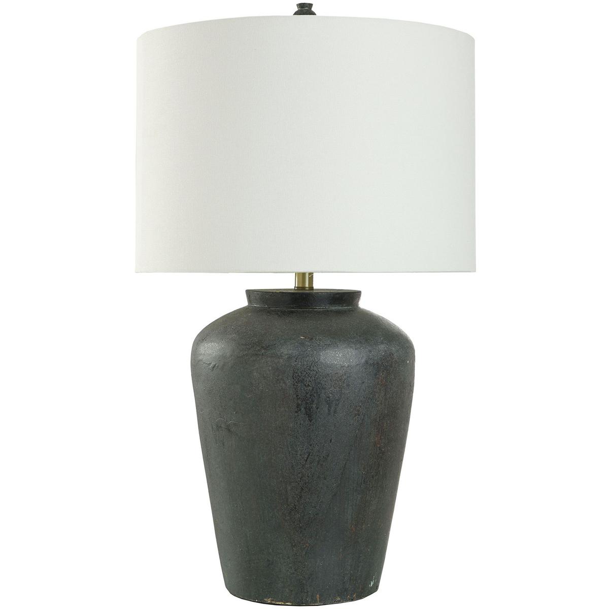 StyleCraft Home Collection L333007DS Arlo 31 inch 150 watt Distressed Black and White Table Lamp Portable Light