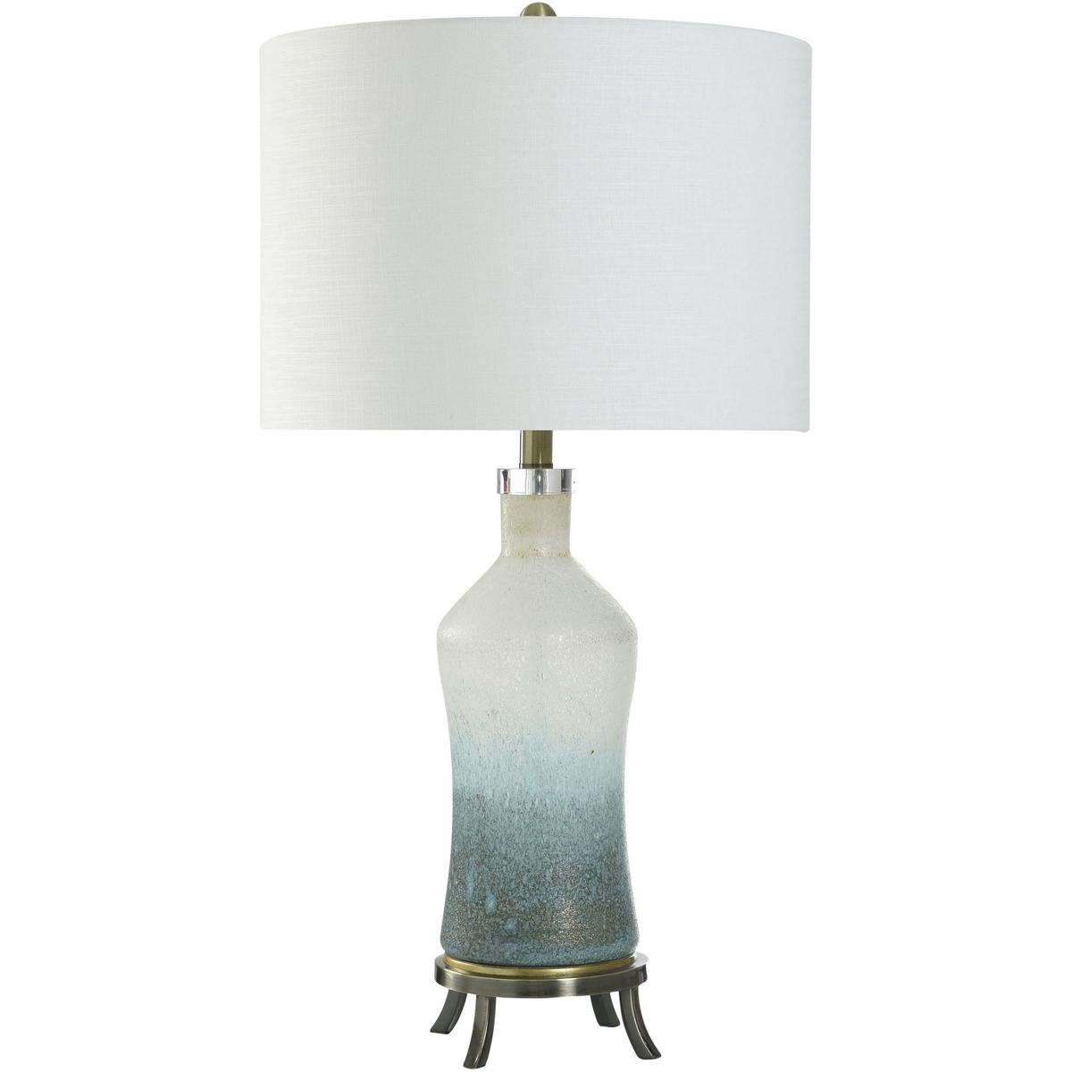 StyleCraft Home Collection L333953DS Cameron 30.5 inch 100.00 watt White and Blue Ombre and Gold Table Lamp Portable Light