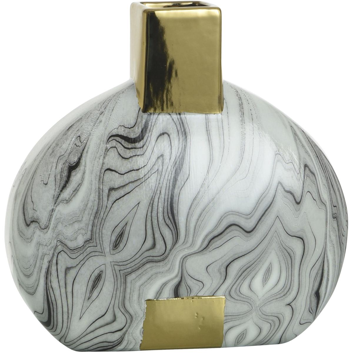 StyleCraft Home Collection NWA11683DS Marbell 10 X 9.75 inch Vase