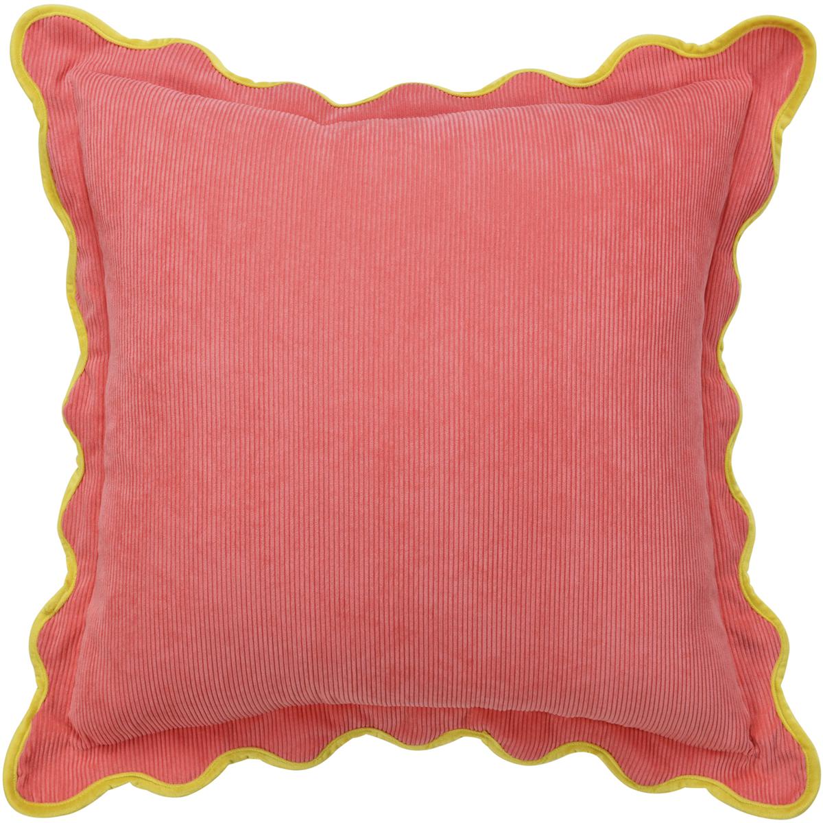 StyleCraft Home Collection TDS10210DS Sophie 22 X 7 inch Coral Pink and Lavender with Lemon Yellow Pillow in Sage and Red and Yellow