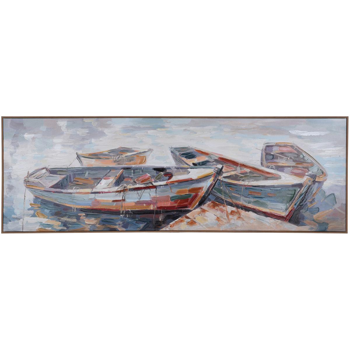 StyleCraft Home Collection WI34031DS Cameron Red-Blue-and Grey Multi-color-Printed Wall Art