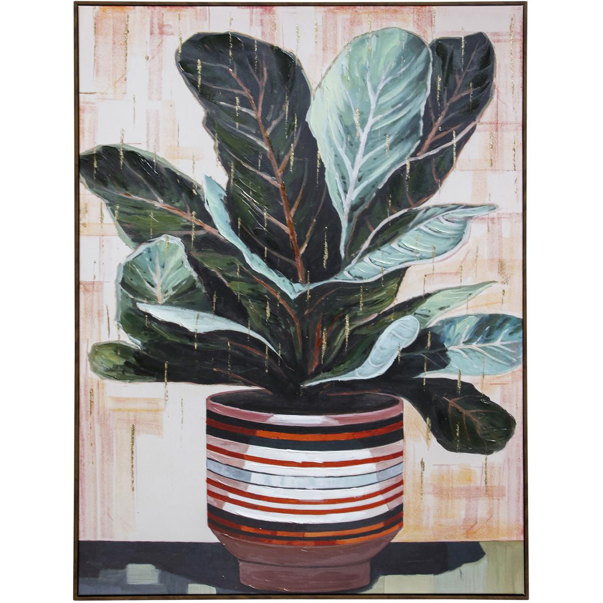 StyleCraft Home Collection WI34394DS Potter Multi - Green and Orange and Gold and White Wall Art