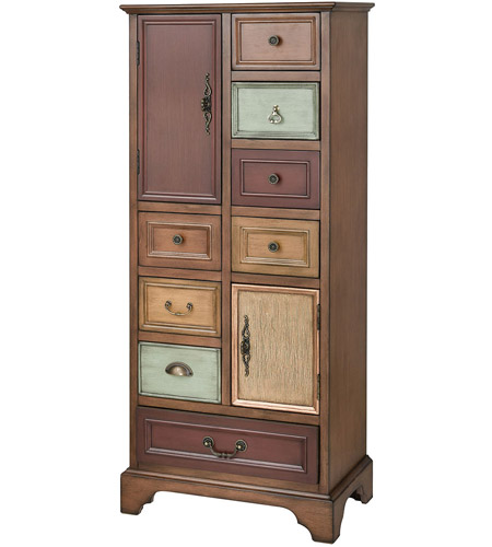 Stein World 16946 Engell Mahogany Tone Stain Multi Colored Hand