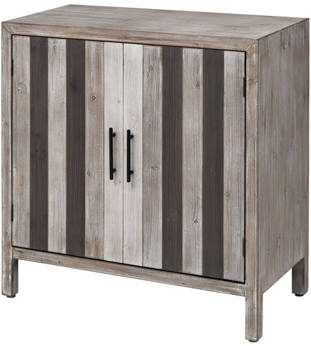 Stein World 17263 Lumley Washed Grey Wood Grey White Cabinet