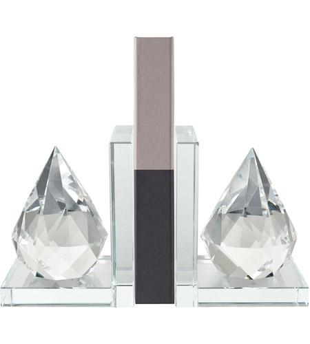 Sterling 4209-035/S2 Twin Peaks 9 X 4 inch Clear Bookend, Set of 2