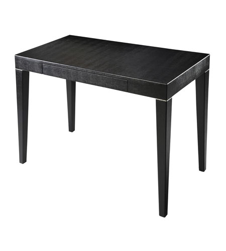 Sterling 6043399 Boutique 42 X 21 Inch Black Faux Shagreen Desk